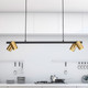Black and Brass Pendant 4 Light 90cm GU10 IP44 35W Black and Brass Pendant 4 Light 90cm GU10 IP44 35W